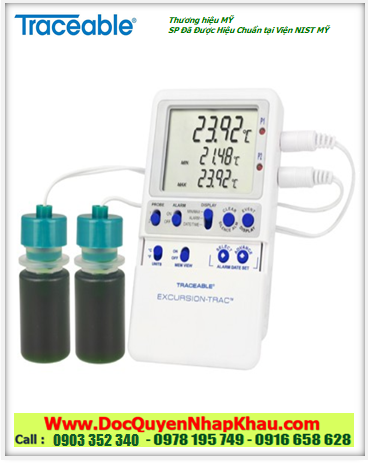 Nhiệt kế 6451 Traceable® Excursion-Trac™ USB Datalogging Refrigerator/ Freezer Thermometer dải đo –50.00 đến 70.00°C
